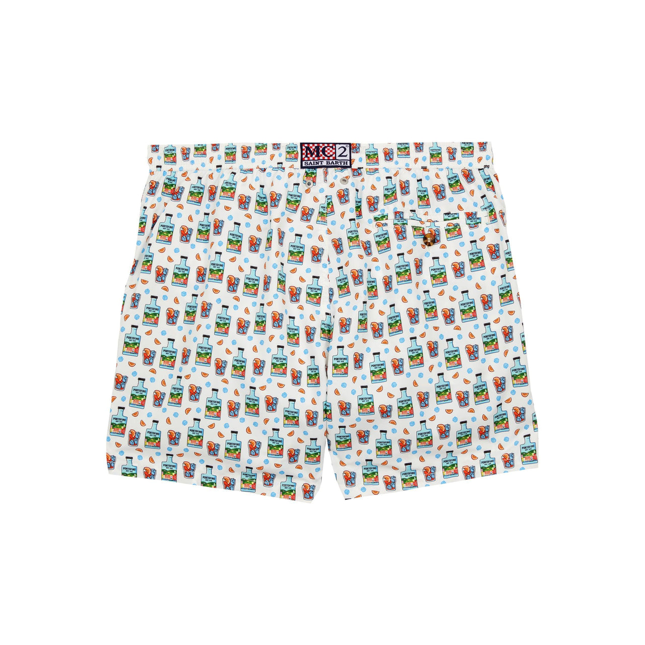 NEGRONI WHITE SWIM SHORTS - Portofino Dry Gin