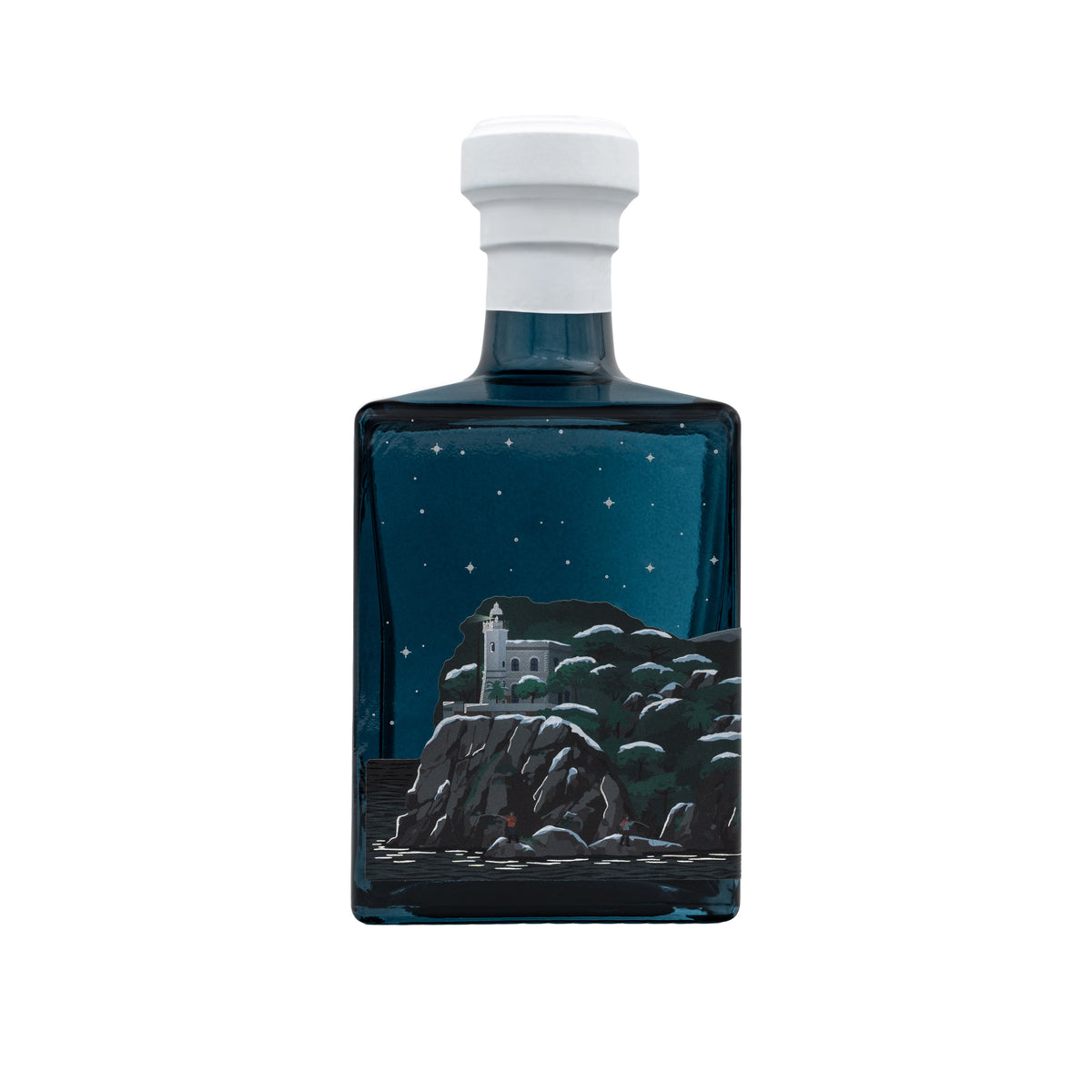 Portofino Dry Gin Winter Nights, lato con faro