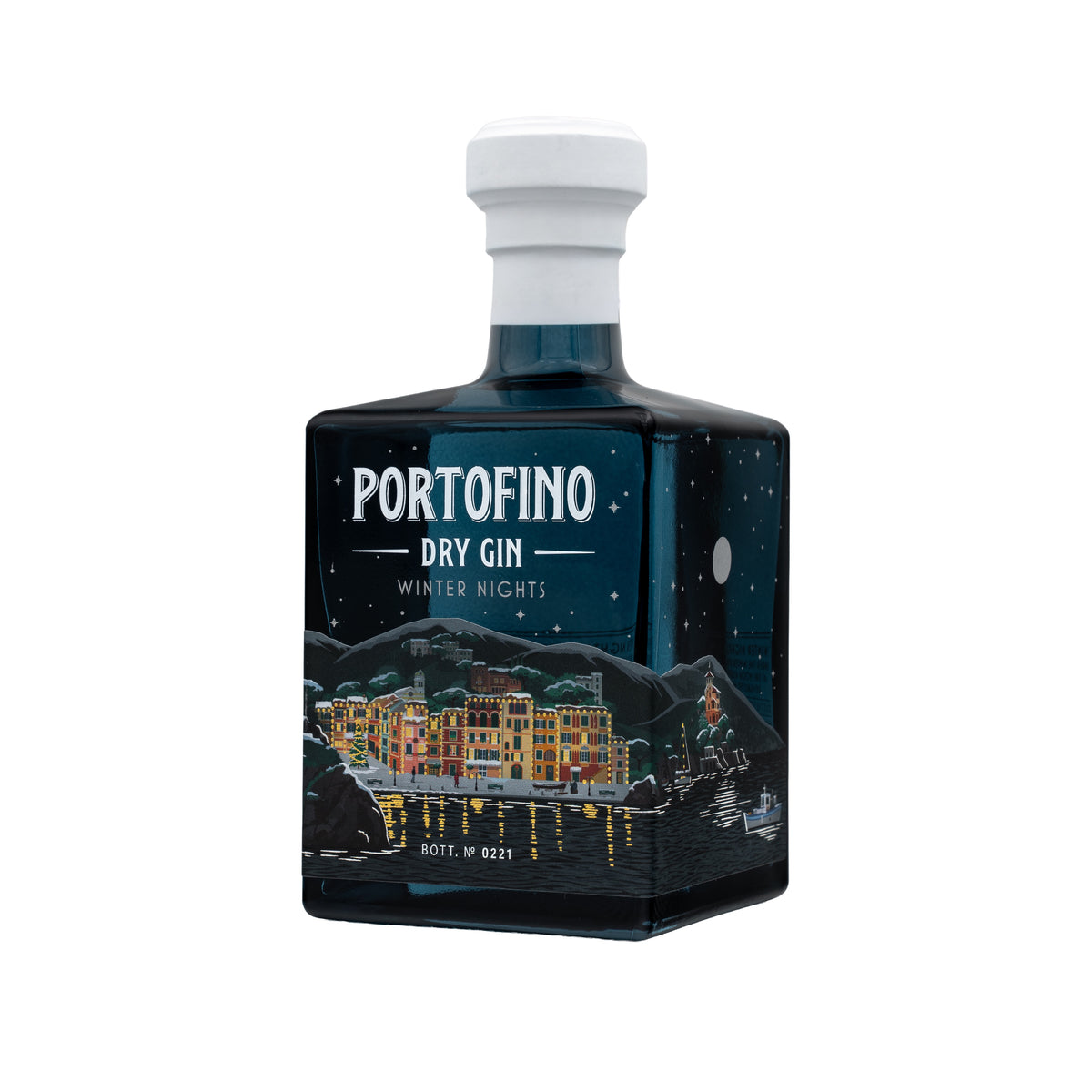 Portofino Dry Gin Winter Nights, vista a tre quarti