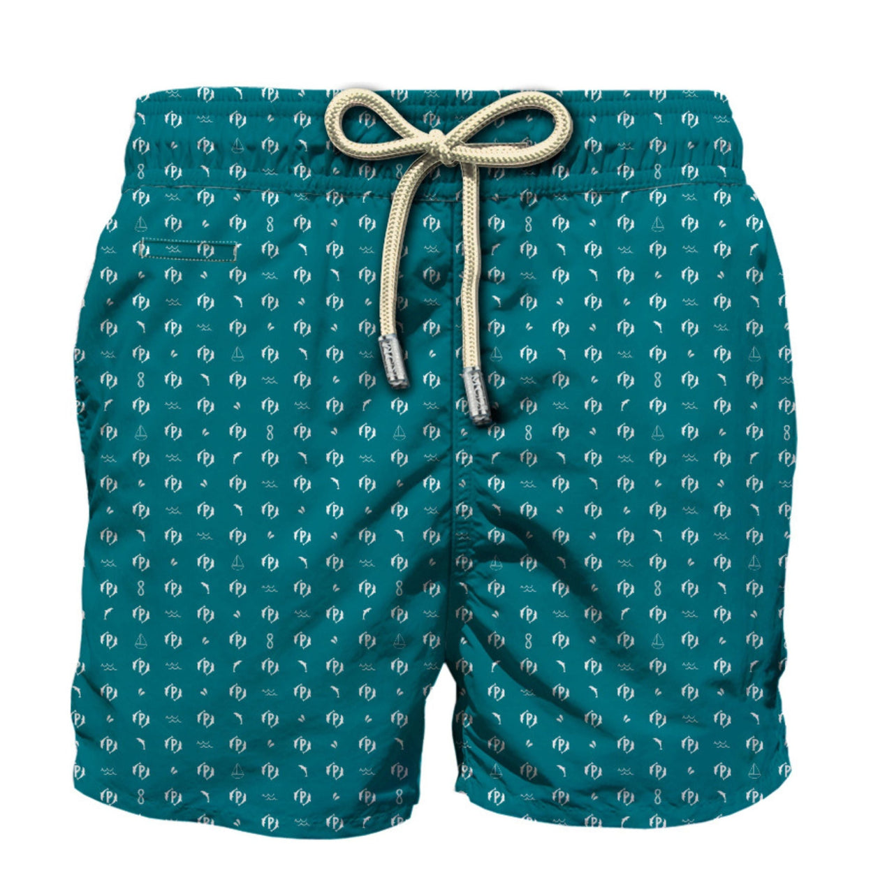MONOGRAM SWIM SHORTS .