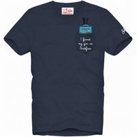Miniature per la T-SHIRT PORTOFINO IN COTONE NAVY STAMPATO