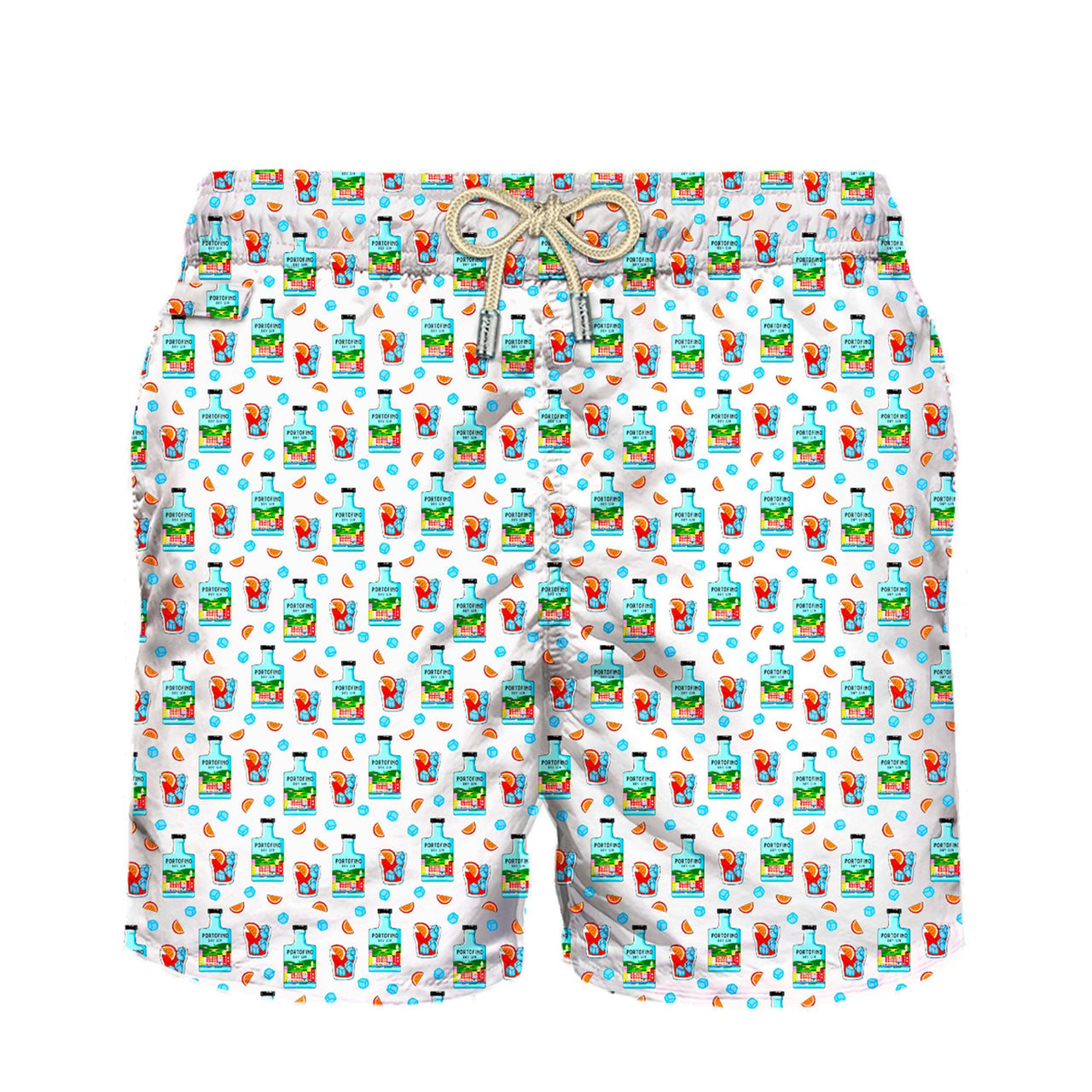 NEGRONI WHITE SWIM SHORTS - Portofino Dry Gin