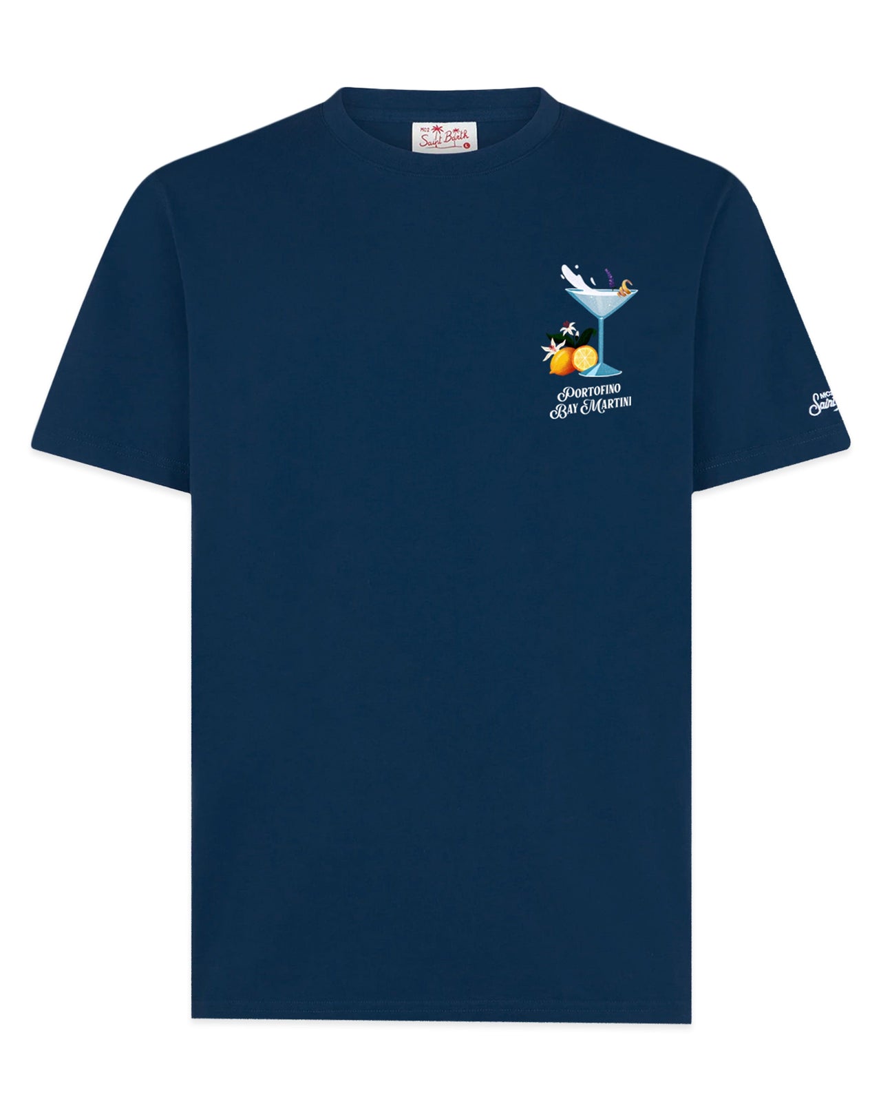 T-SHIRT PORTOFINO IN COTONE NAVY STAMPATO - Portofino Dry Gin