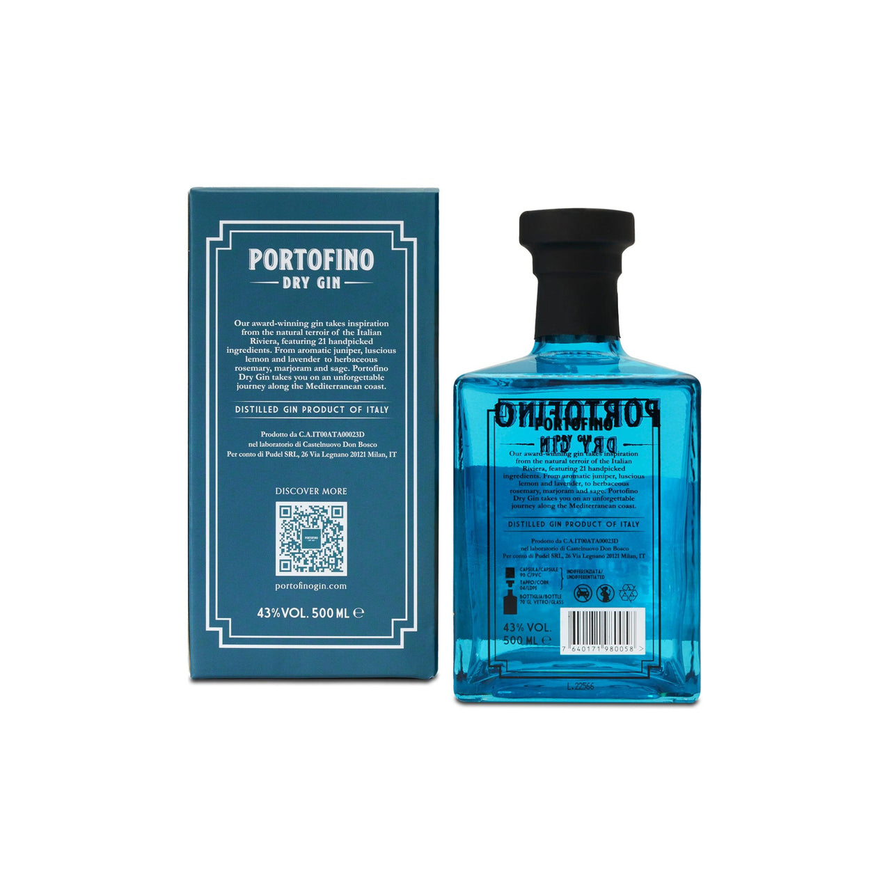 PORTOFINO DRY GIN 500 ml COCKTAIL LIMITED EDITION - Portofino Dry Gin